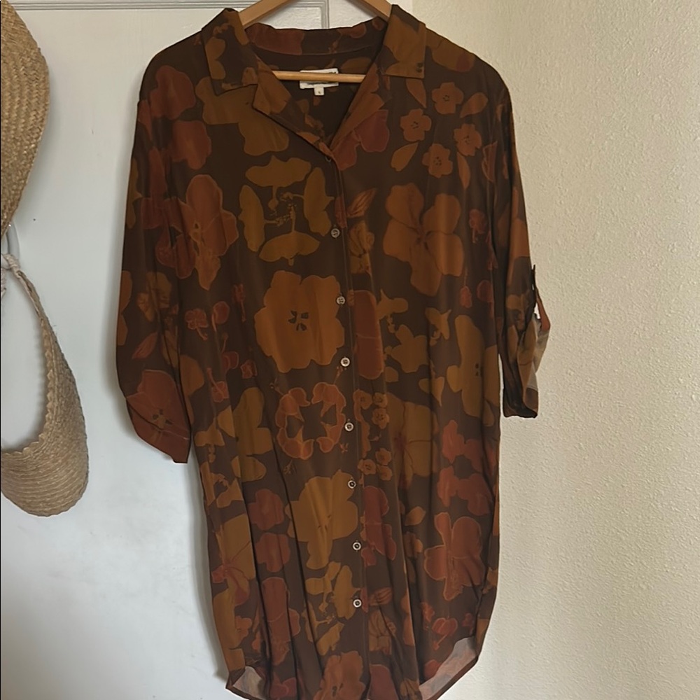 Paradise Now Hawaii - Pua Power Button-Up Shirt Dress